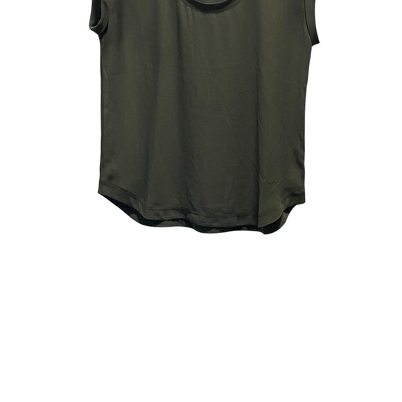 J.Crew Chiffon Sleeveless Camisole Top Olive Green Size 6 Minimalist Fall Career - Picture 6 of 10